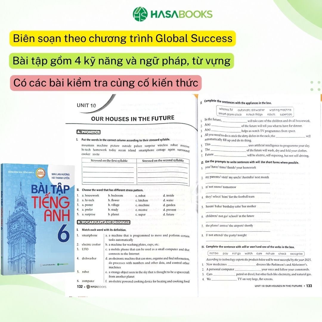 Combo 5 sách bài tập Trọn bộ học tốt Tiếng Anh lớp 6 Global Success - Ảnh 2