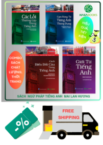 Combo 4 cuốn Ngữ pháp Tiếng Anh ứng dụng: Các lỗi, Cụm động từ, Biến đổi câu, Giới từ